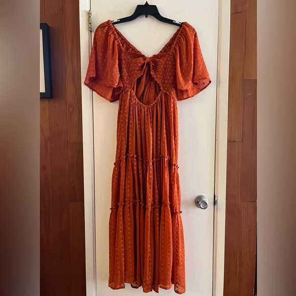Anthropologie Ruched Tiered Dress - Picture 3 of 10
